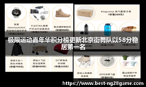 极限运动嘉年华积分榜更新北京街舞队以58分稳居第一名